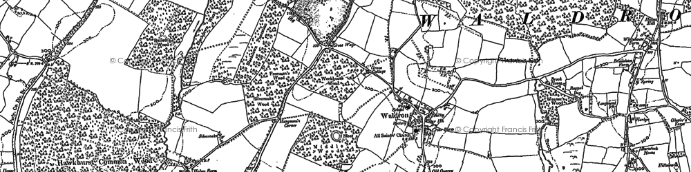 Old map of Foxhunt Green in 1898