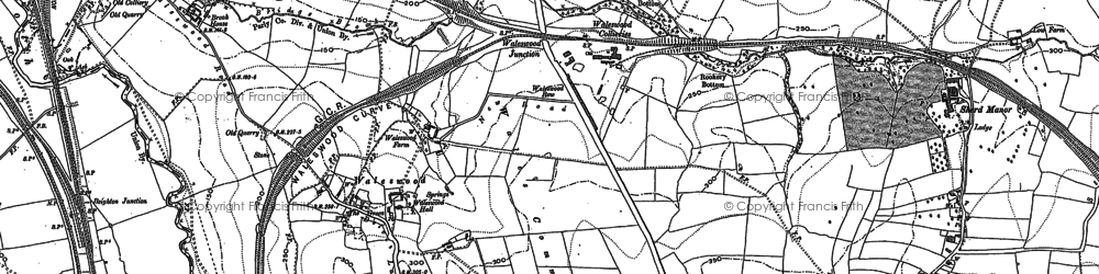 Old map of Waleswood in 1890