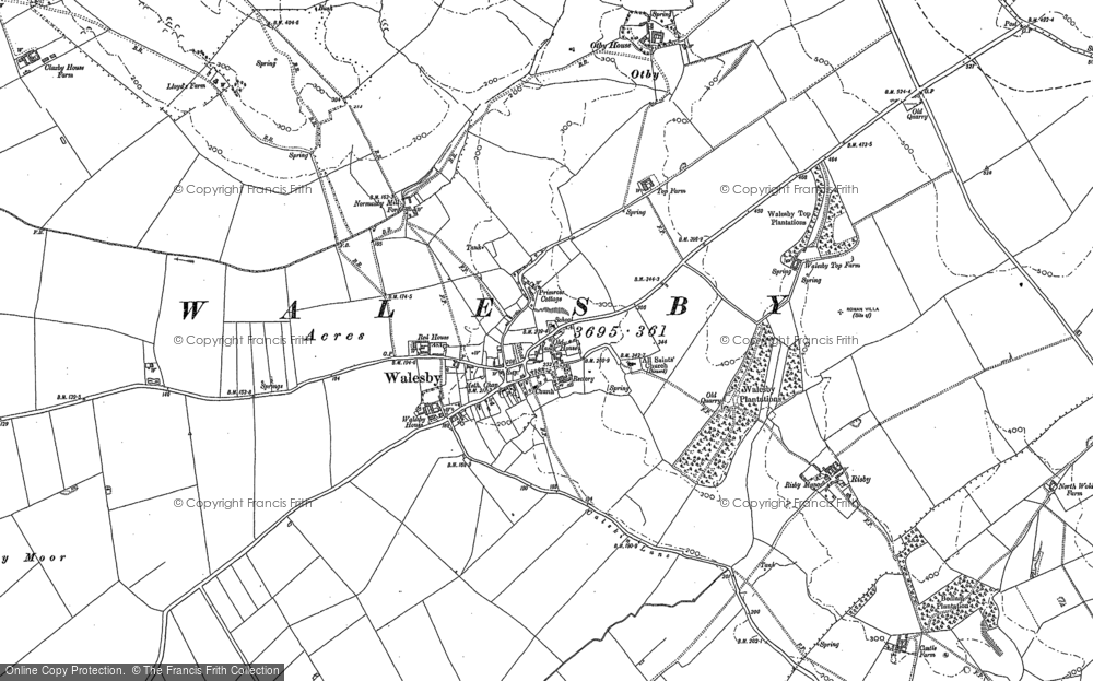 Old Map of Historic Map covering Otby in 1886