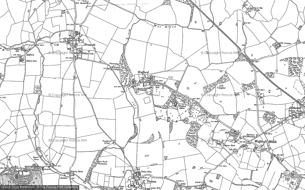 Old Map of Walford, 1880 - 1881 in 1880