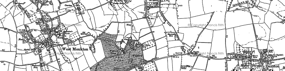 Old map of Walford in 1885