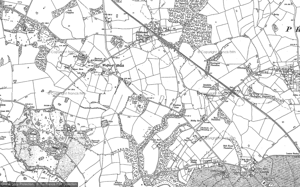 Old Map of Walford Heath, 1880 - 1881 in 1880