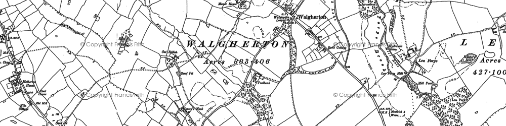 Old map of Walgherton in 1897