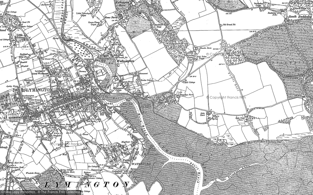 Old Map of Walhampton, 1895 - 1907 in 1895