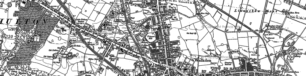 Old map of Walkden in 1891