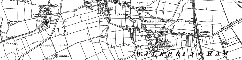 Old map of Walkeringham in 1898