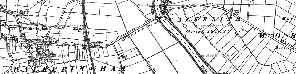 Old map of Walkerith in 1898