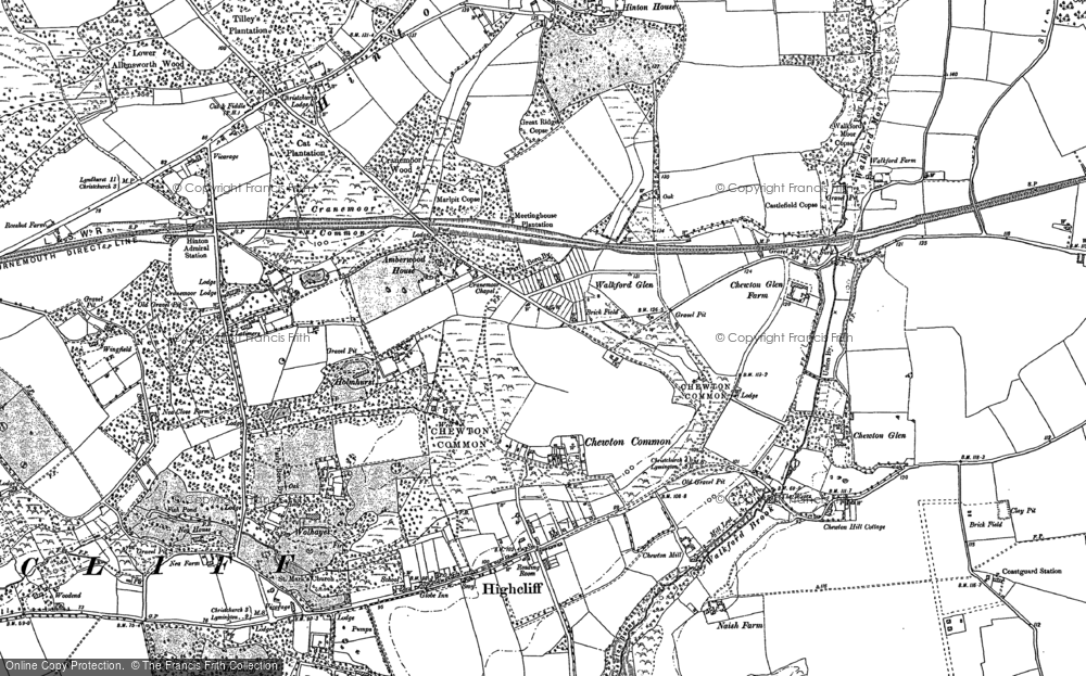 Old Map of Walkford, 1907 in 1907