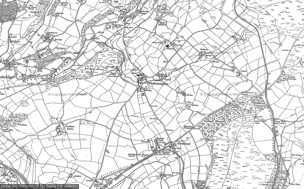 Old Map of Walkhampton, 1883 - 1886 in 1883