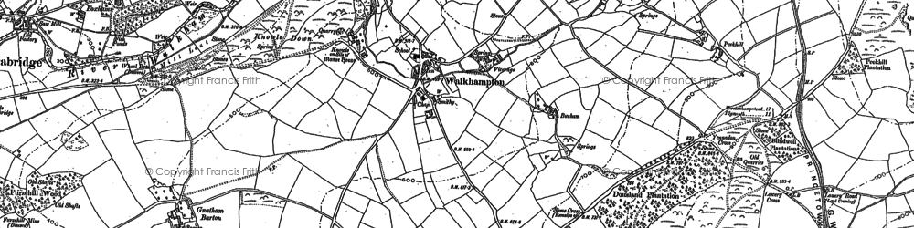 Old map of Walkhampton in 1883