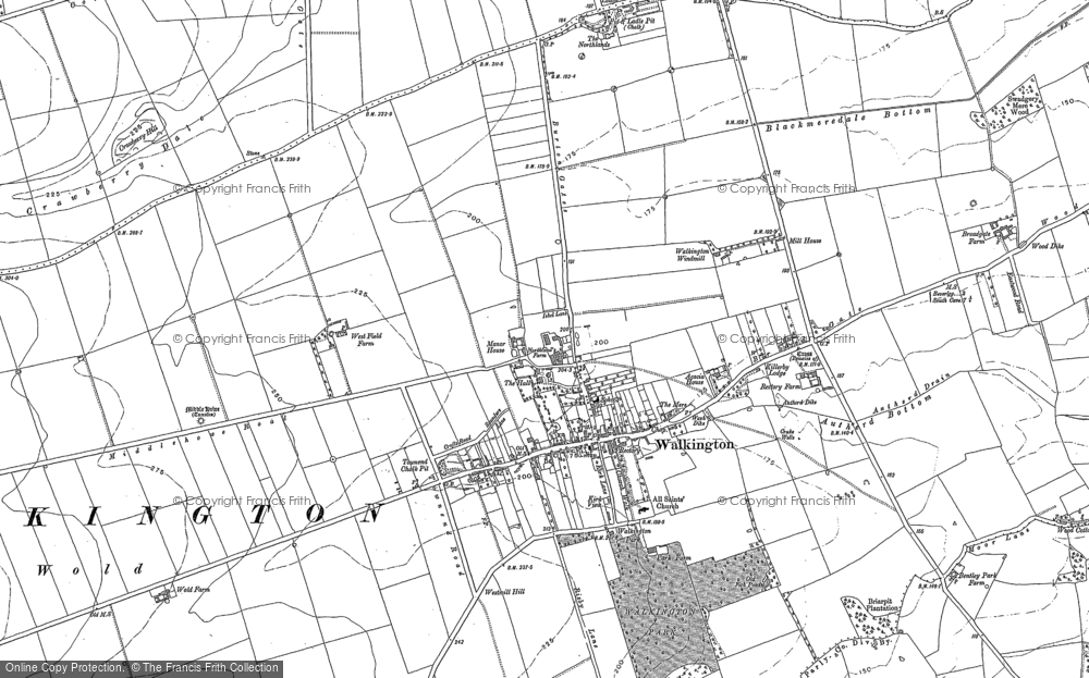 Old Map of Walkington, 1853 - 1889 in 1853