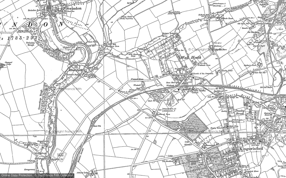 Old Map of Wall Heath, 1881 - 1901 in 1881