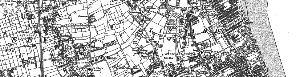 Old map of Wallasey in 1909