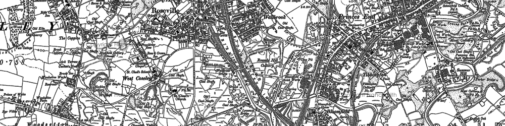 Old map of Wallbrook in 1885