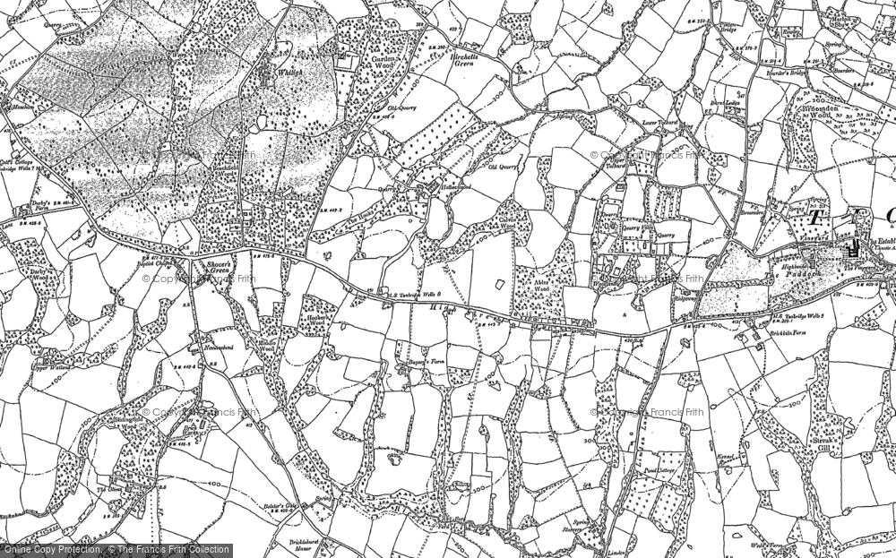 Old Map of Historic Map covering Tolhurst in 1908