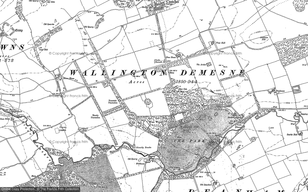 Old Map of Wallington, 1895 in 1895