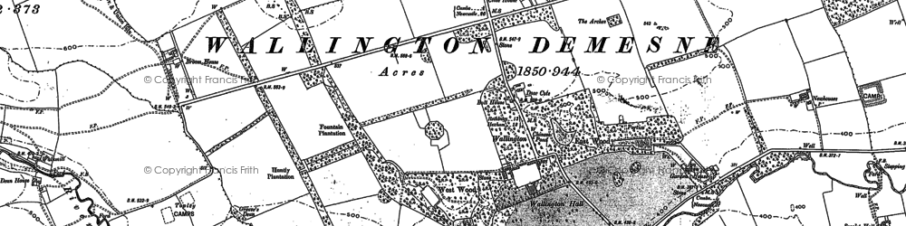 Old map of Wallington in 1895