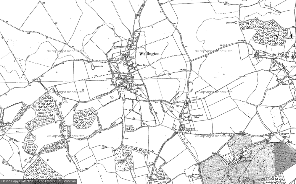 Old Map of Wallington, 1896 in 1896