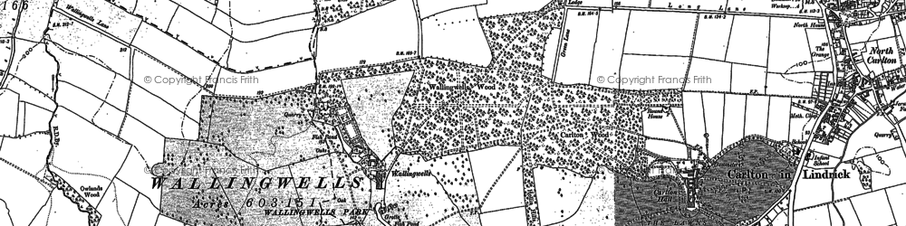 Old map of Wallingwells in 1901