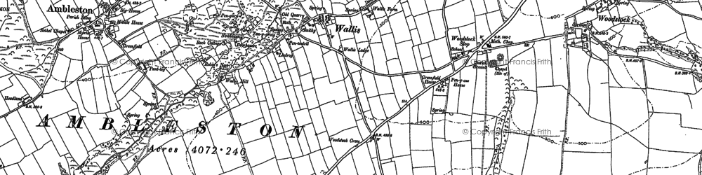 Old map of Wallis in 1887