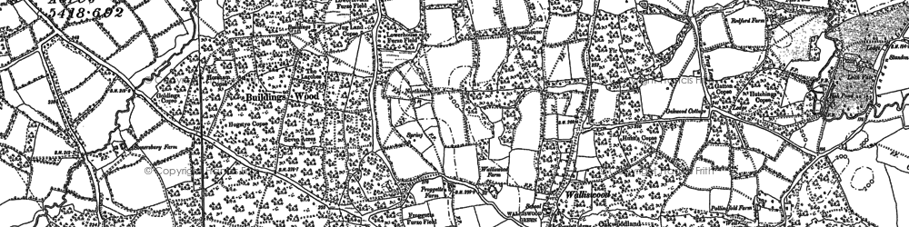 Old map of Walliswood in 1895