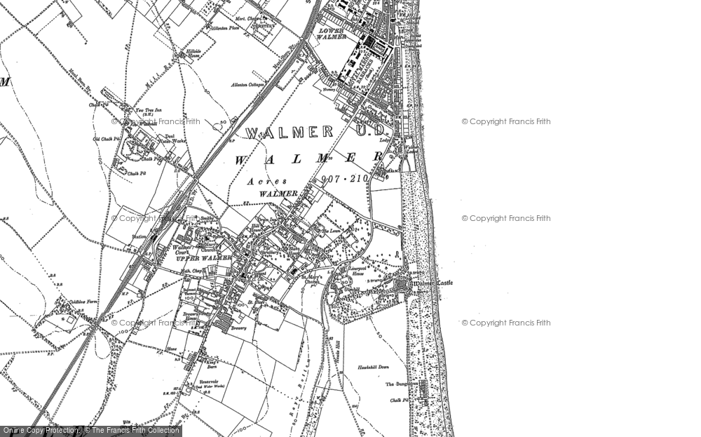 Old Map of Walmer, 1896 - 1897 in 1896