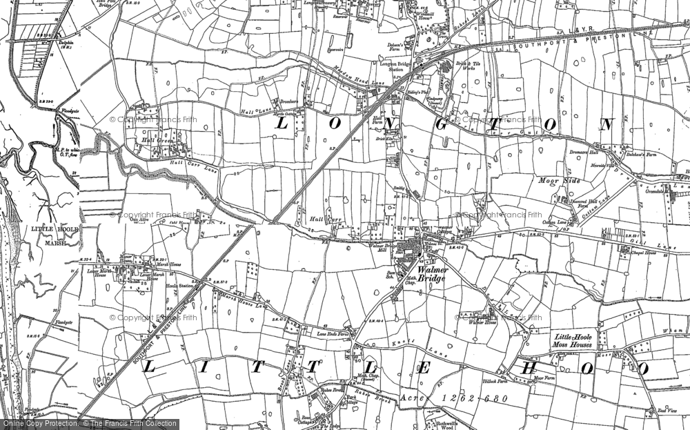 Old Map of Walmer Bridge, 1892 in 1892