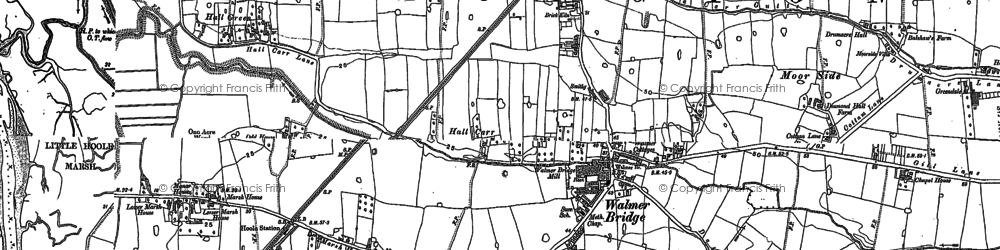 Old map of Walmer Bridge in 1892