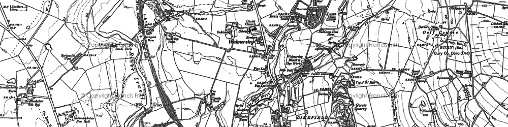 Old map of Walmersley in 1891