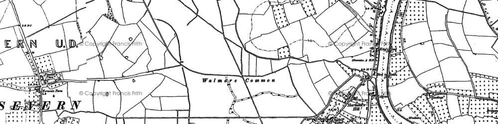 Old map of Walmore Common in 1879