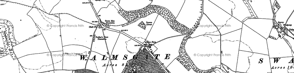 Old map of Walmsgate in 1888