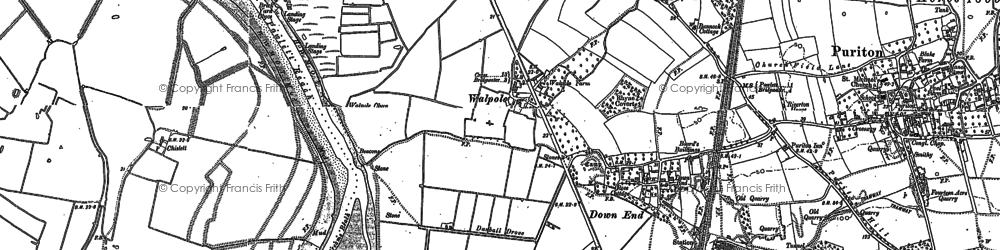 Old map of Walpole in 1886