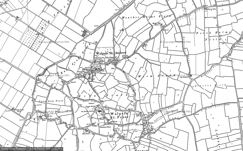 Old Map of Walpole St Andrew, 1886 - 1904 in 1886
