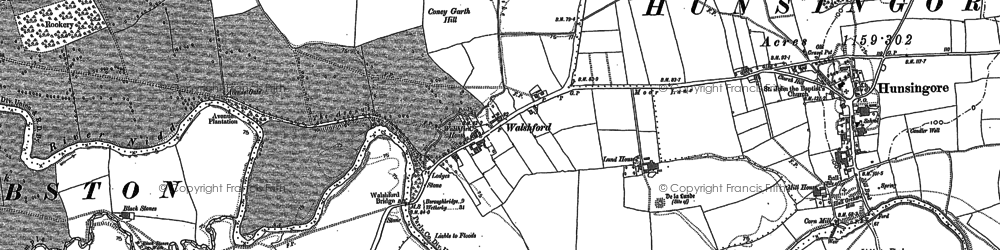 Old map of Walshford in 1892