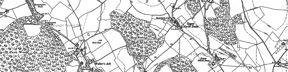 Old map of Walter's Ash in 1897