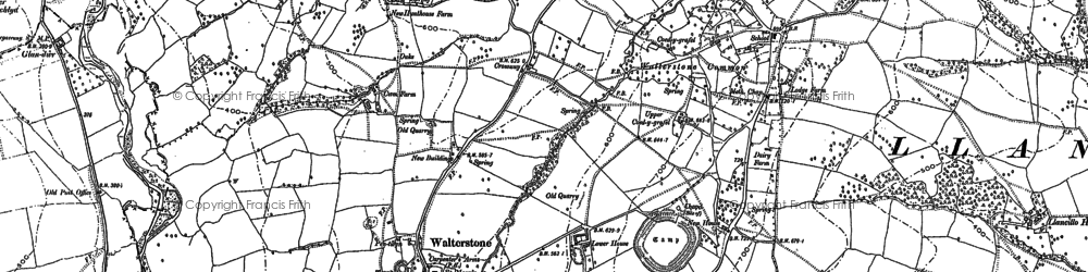 Old map of Walterstone in 1887