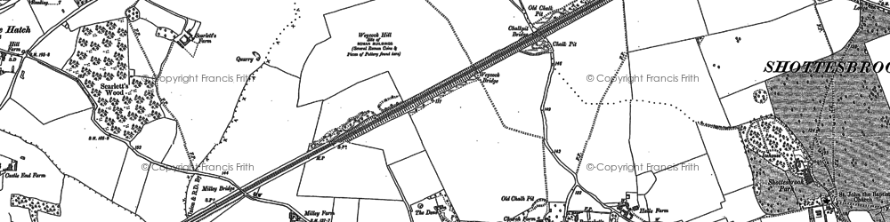 Old map of Cold Harbour in 1910