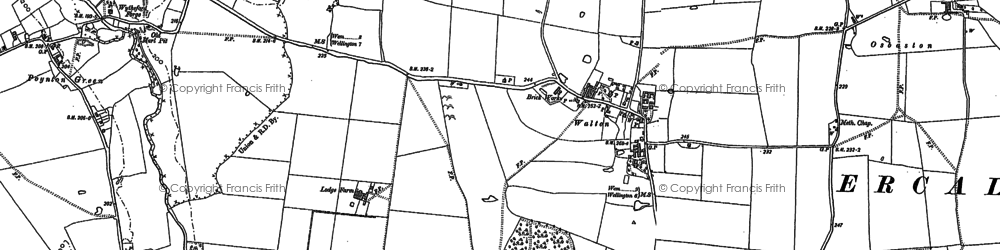 Old map of Walton in 1880