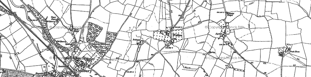 Old map of Walton in 1883