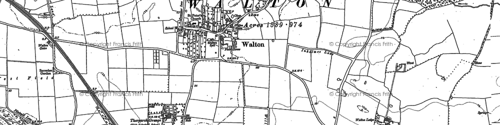 Old map of Walton in 1891