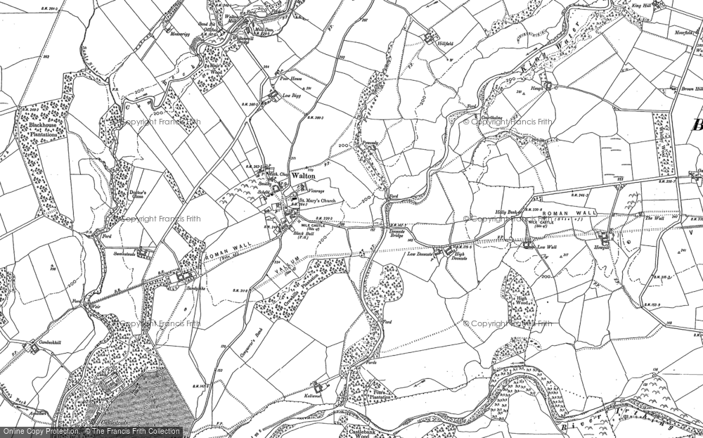 Old Map of Historic Map covering Leaps Rigg in 1899