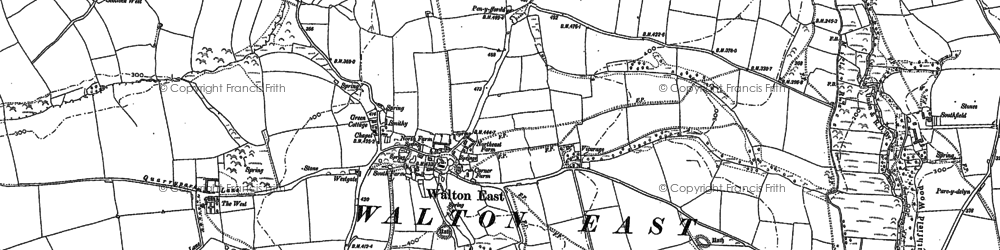 Old map of Afon Syfynwy in 1887