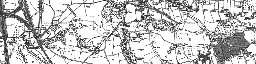 Old map of Frenchwood in 1892