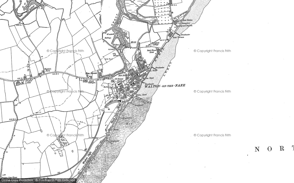 Old Map of Walton-On-The-Naze, 1896 in 1896