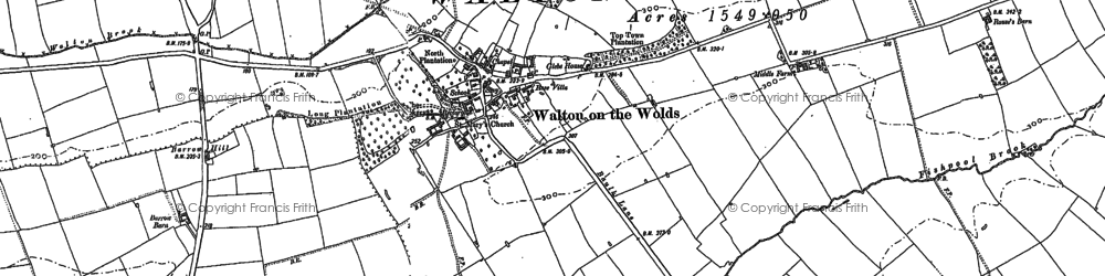 Old map of Barrow Hill in 1883