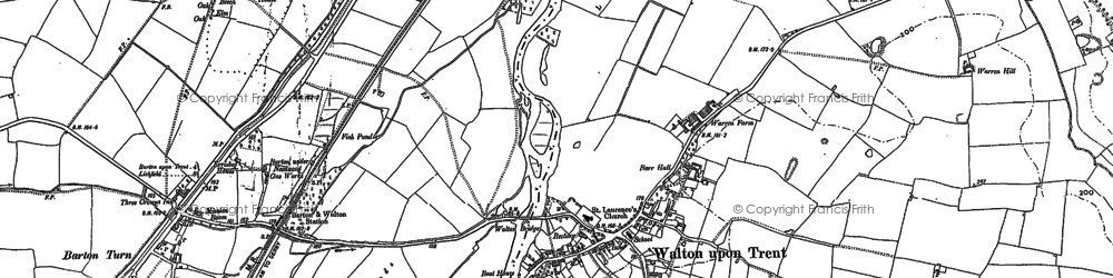 Old map of Barr Hall in 1882