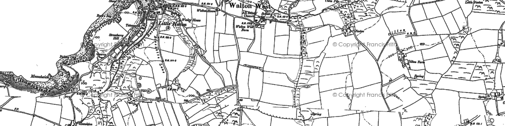 Old map of Walton West in 1875