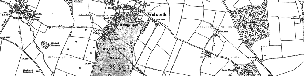 Old map of Walworth in 1896