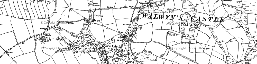 Old map of Walwyn's Castle in 1875