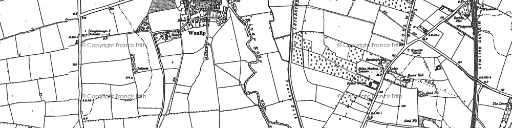 Old map of Wanlip in 1883